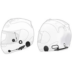 10u Bt Comm System W/Handlebar Remote For Arai Ff Helmets