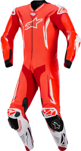 Alpinestars GP Tech v5 1-Piece Leather Suit * Red Fluo, Bright Red & White * US 46 / EU 56