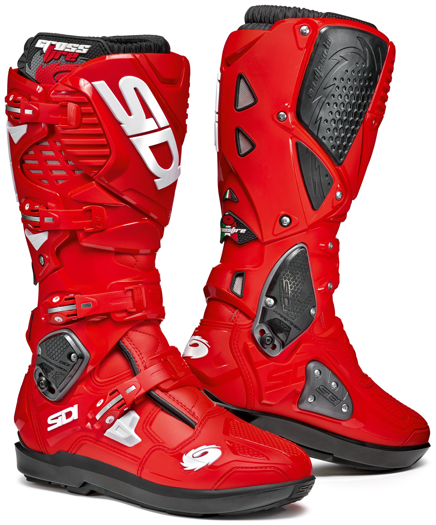 Sidi CROSSFIRE 3 SRS Offroad Motorcycle Boots – Size 47, Red