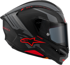 ALPINESTARS Supertech R7 Helmet - 22.06 Homologation, A-Core Construction, Matte Black/Gray/Red - Medium