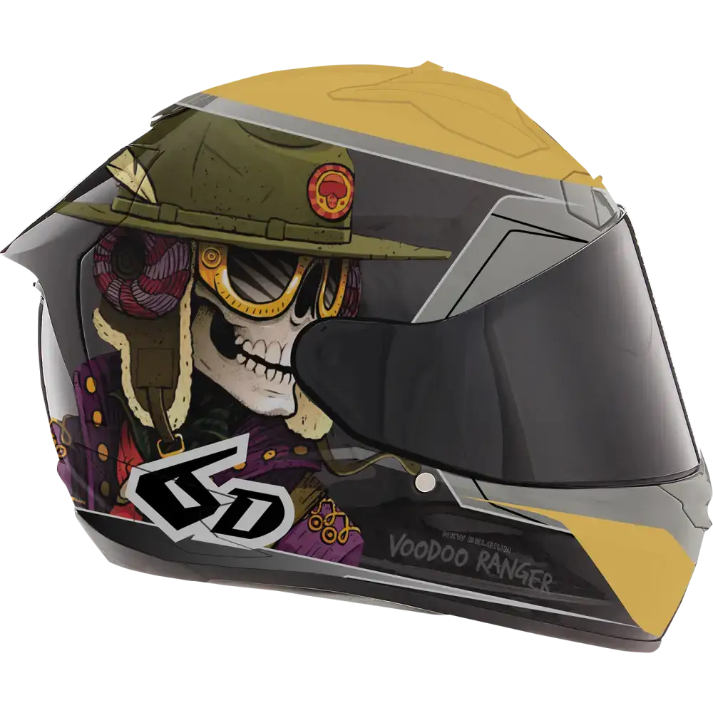 6D HELMETS ATS-1R Helmet - Voodoo Ranger - Gloss Black/Gold - Small 30-0805