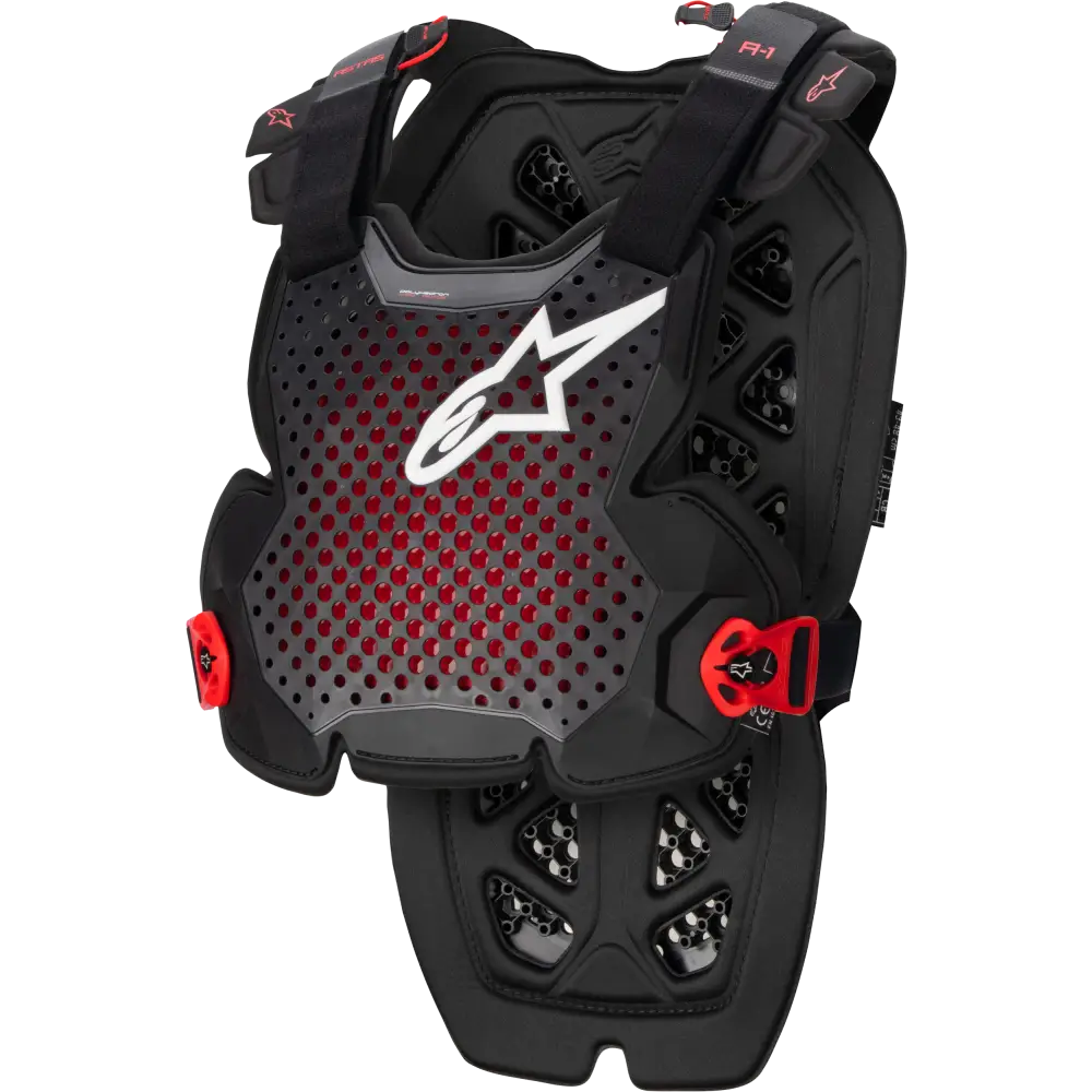 A 1 Chest Protector Anthracite/Black/Red  Md/Lg