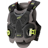 A 4 Max Chest Protector Blk/Anth/Fluo Ylw Md/Lg