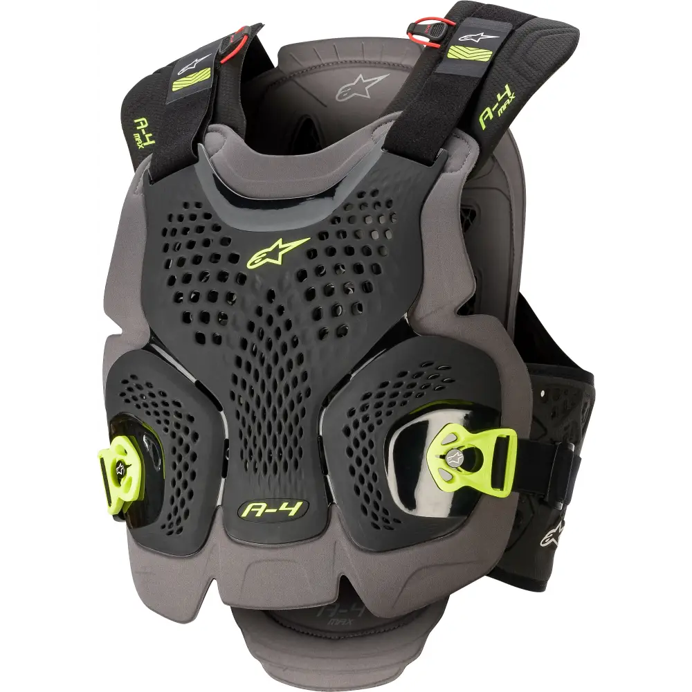 A 4 Max Chest Protector Blk/Anth/Fluo Ylw Xl/2x