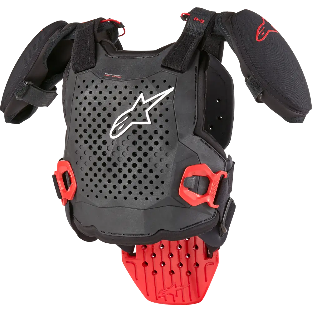 A 5 S Youth Chest Protector Black/White/Red Lg/Xl