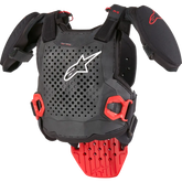 A 5 S Youth Chest Protector Black/White/Red Sm/Md