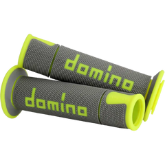 A450 Road Racing Grips Grey/Flo Yellow Pair