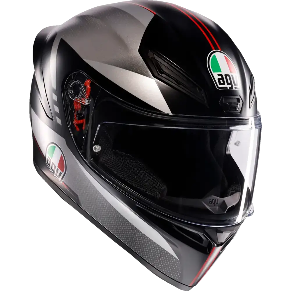 AGV K1 S Helmet - Lap - Matte Black/Gray/Red - Small 2118394003-034-S