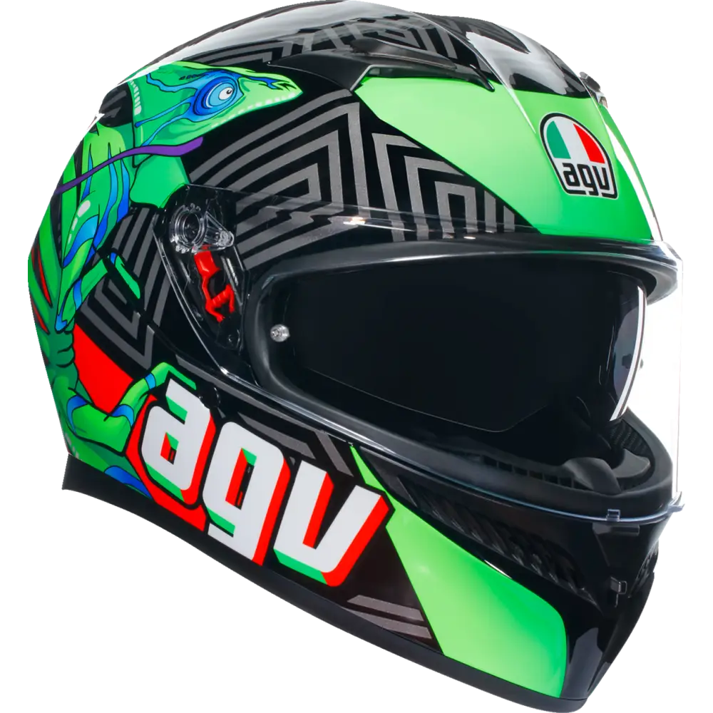 AGV K3 Helmet - Kamaleon - Black/Red/Green - Small 2118381004013S
