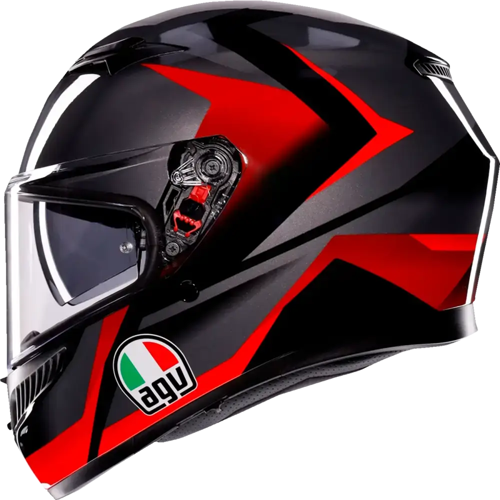 AGV K3 Helmet - Striga - Black/Gray/Red - Small 2118381004-018-S