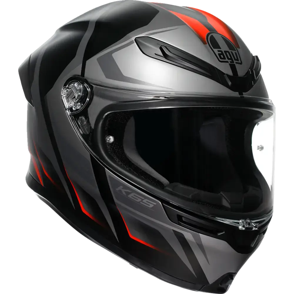AGV K6 S Helmet - Karve - Matte Black/Gray/Red - Medium 2118395002-024-M