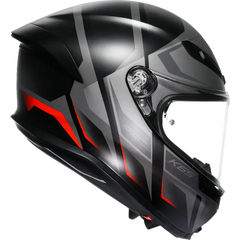 AGV K6 S Helmet - Karve - Matte Black/Gray/Red - Medium 2118395002-024-M