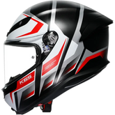 AGV K6 S Helmet - Karve - Matte Black/White/Red - Small 2118395002-025-S