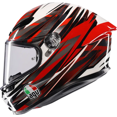 AGV K6 S Helmet - Reeval - White/Red/Gray - Small 2118395002-023-S