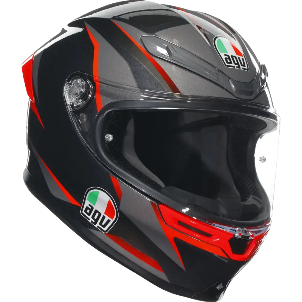 AGV K6 S Helmet - Slashcut - Black/Gray/Red - Small 2118395002014S