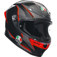 AGV K6 S Helmet - Slashcut - Black/Gray/Red - Small 2118395002014S