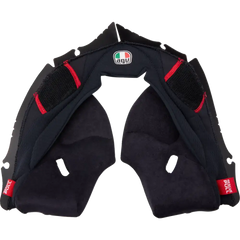 AGV Pista GP RR Cheek Pads - Black/Red - Large 20KIT60301001LG