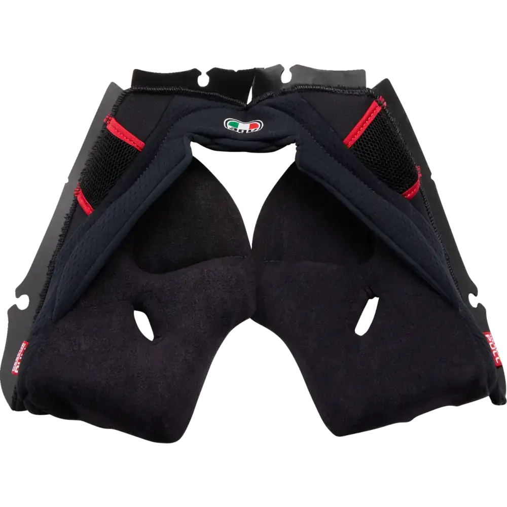 AGV Pista GP RR Cheek Pads - Black/Red - Large 2018500056606L