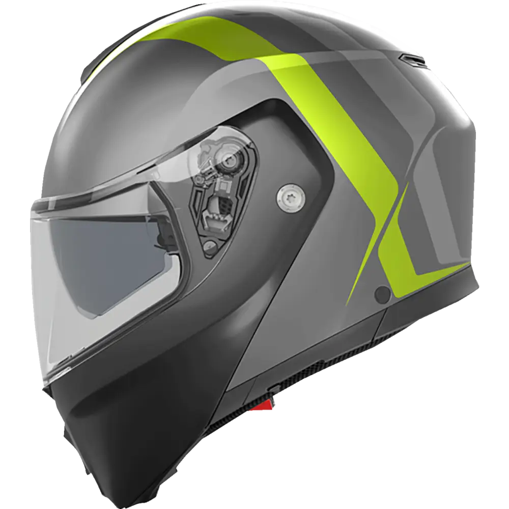 AGV Streetmodular Helmet - Resia - Matte Gray/Black/Yellow Fluo - Small 2118296002007S