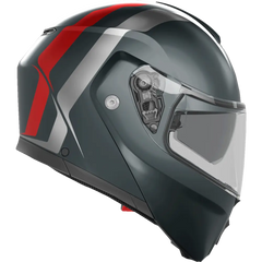 AGV Streetmodular Helmet - Resia - Matte Gray/Silver/Red - Small 2118296002006S