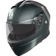 AGV Streetmodular Helmet - Resia - Matte Gray/Silver/Red - Small 2118296002006S