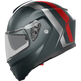 AGV Streetmodular Helmet - Resia - Matte Gray/Silver/Red - Small 2118296002006S