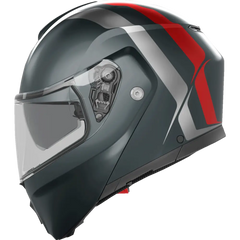 AGV Streetmodular Helmet - Resia - Matte Gray/Silver/Red - Small 2118296002006S