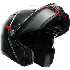 AGV Tourmodular Helmet - Frequency - Matte Gunmetal/Red - Small 211251F2OY00510