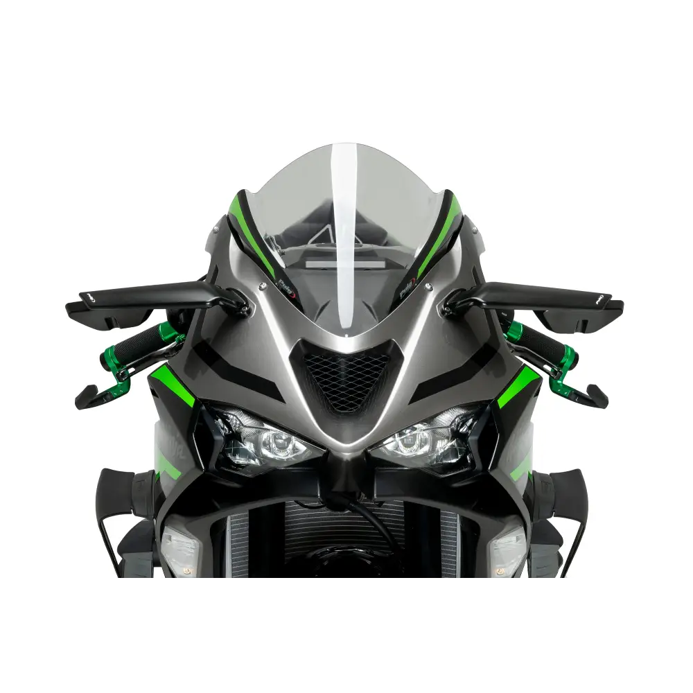 Aileron Rearview Mirror W/Turn Signal Black Kaw Pr