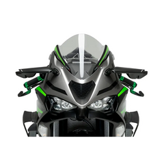 Aileron Rearview Mirror W/Turn Signal Black Kaw Pr