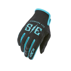 Air Stretch Gloves Charge Black/Teal Lg - Motorcycle Gloves