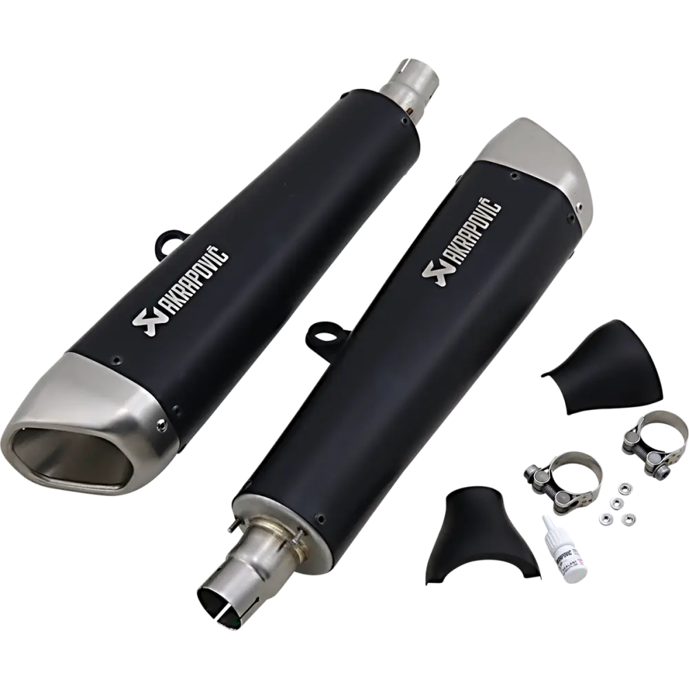AKRAPOVIC Black Titanium Mufflers S-T12SO2-HCQTBL