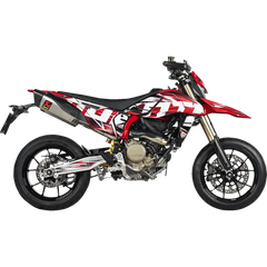 AKRAPOVIC Slip-On Line Mufflers - Titanium - Hypermotard 698 S-D6SO2-HAPLT