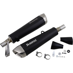 AKRAPOVIC Street Twin Mufflers - Titanium S-T9SO2-HCQTBL