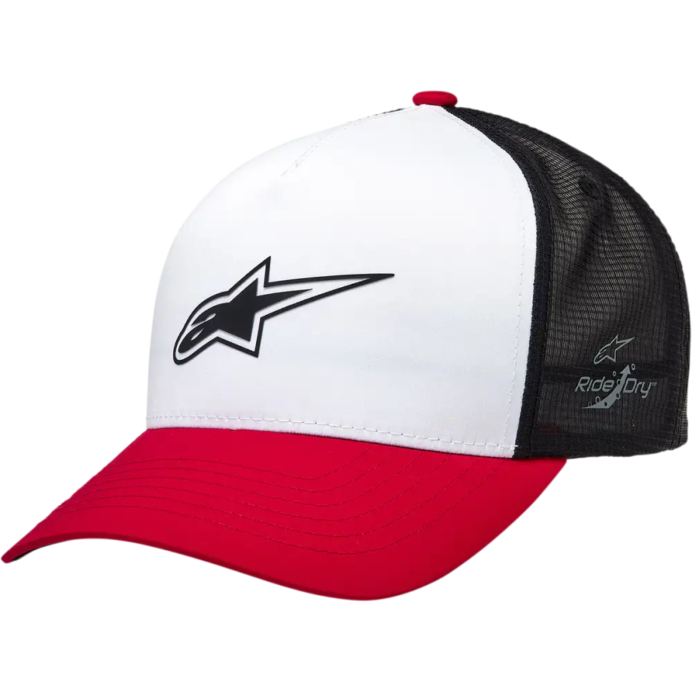 ALPINESTARS Advantage Tech Trucker Hat - White/Red/Black - One Size 121281160231OS