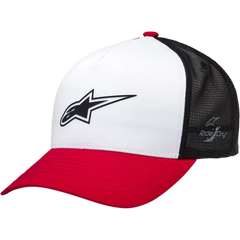 ALPINESTARS Advantage Tech Trucker Hat - White/Red/Black - One Size 121281160231OS
