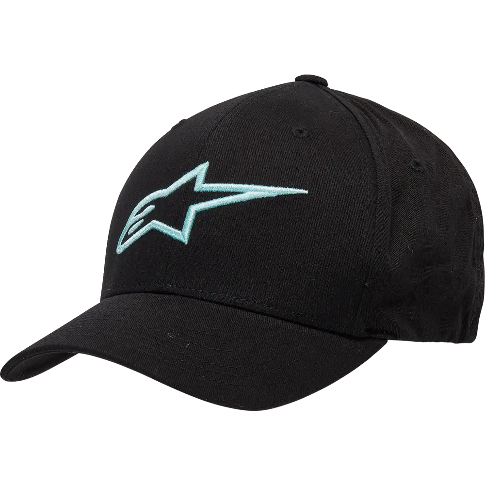 ALPINESTARS Ageless Curve Hat - Black/Light Aqua - Large/XL 1017810101177LX