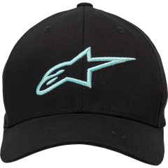 ALPINESTARS Ageless Curve Hat - Black/Light Aqua - Small/Medium 1017810101177SM