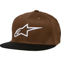 ALPINESTARS Ageless Flat Bill Hat - Brown/Black - Large/XL 1035810158010LX