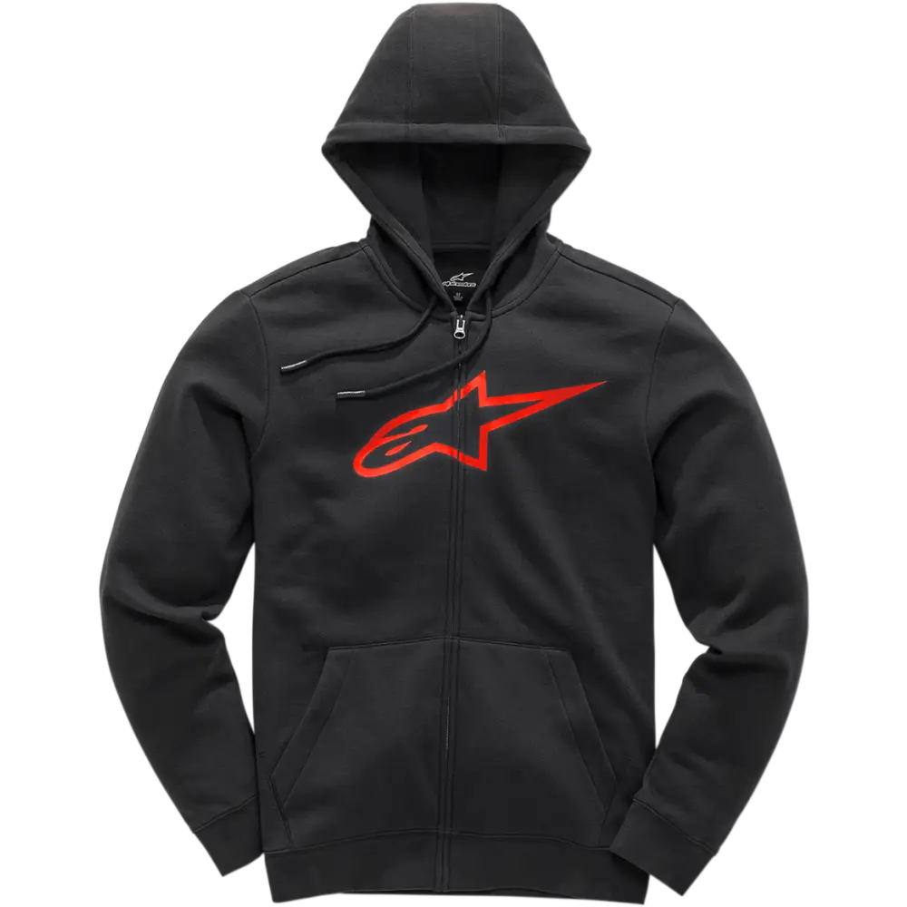 ALPINESTARS Ageless II Zip Hoodie - Black/Red - 2XL 10385305210302X
