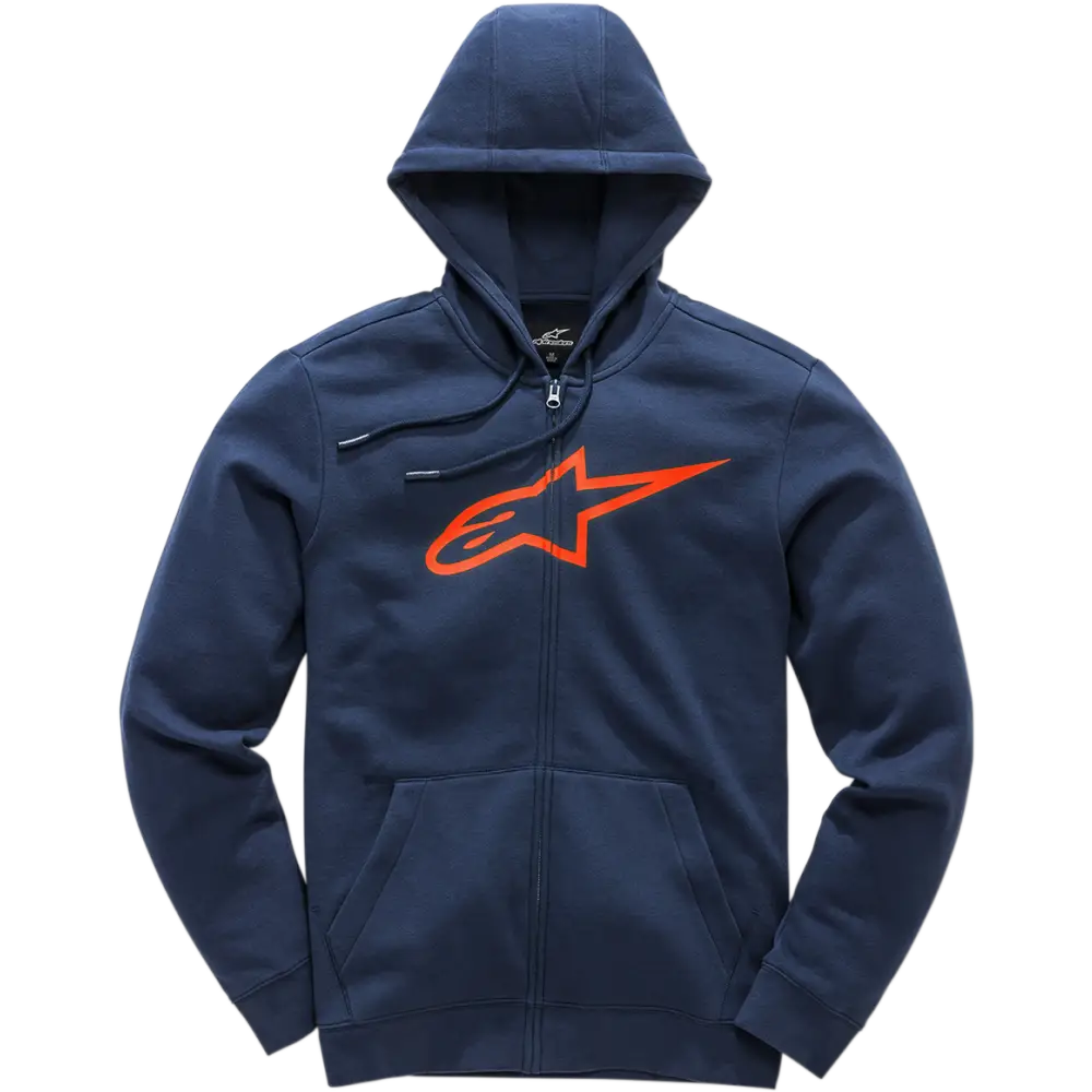 ALPINESTARS Ageless II Zip Hoodie - Navy/Red - 2XL 10385305270302X