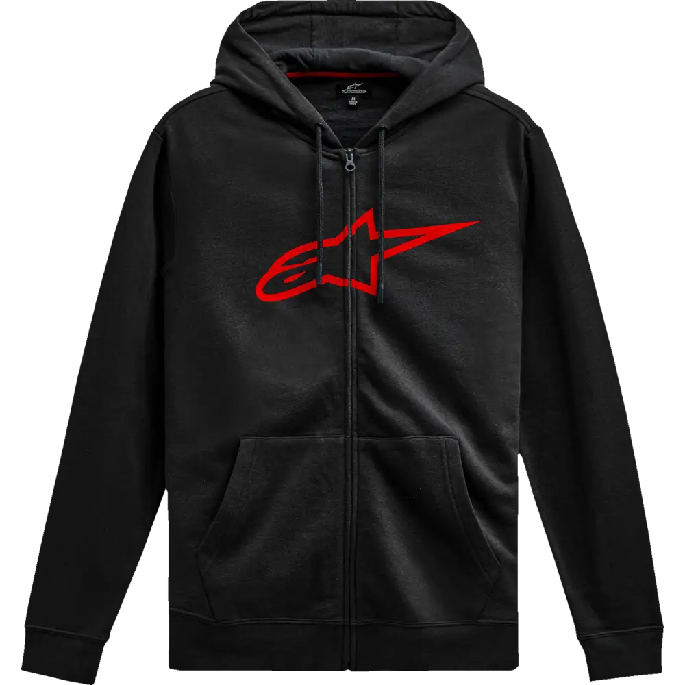 ALPINESTARS Ageless V3 Zip Hoodie - Black/Red - 2XL 1244-51490-1030-2X