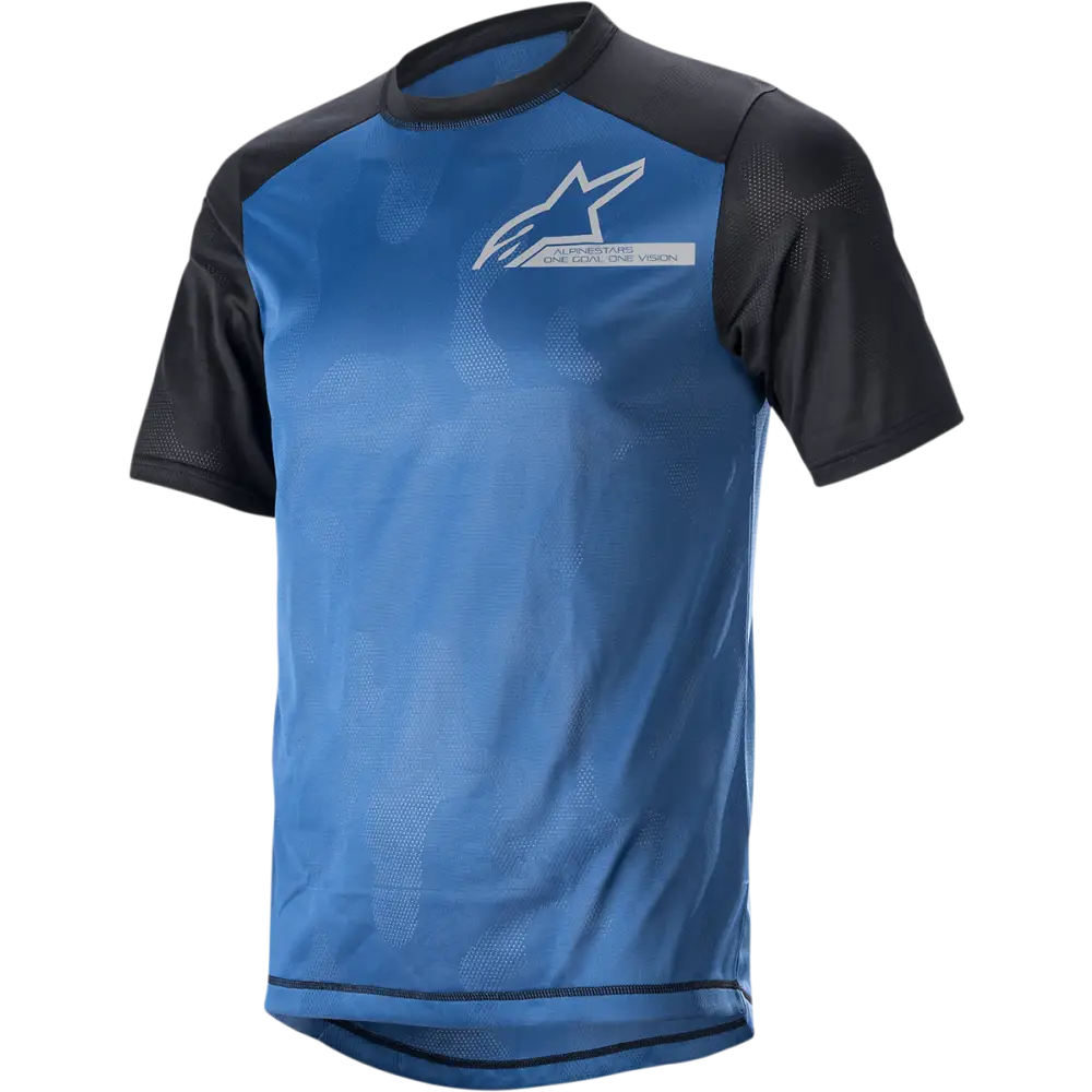 ALPINESTARS Alps 4.0 V2 Short-Sleeve Jersey - Blue/Black/Light Gray - Large 1765922-7318-LG
