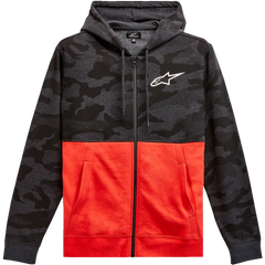 ALPINESTARS Camo Block Hoodie - Charcoal Heather/Warm Red - Medium 1213510501816M