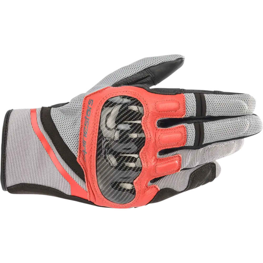 ALPINESTARS Chrome Gloves - Ash Gray/Black/Bright Red - 3XL 3568721-9203-3X