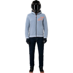 ALPINESTARS Chrome v2 Sport Hoodie - Heather Gray/Red Fluo - 2XL 4200325-9199-2XL