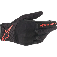 ALPINESTARS Copper Gloves - Black/Fluo Red - Small 3568420-1030-S