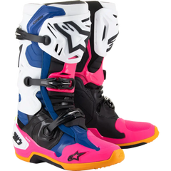ALPINESTARS Daytona Coast Limited Edition Tech 10 Boots - White/Blue/Pink - US 8 2010020-2014-8