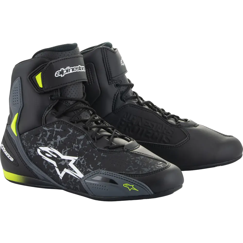 ALPINESTARS Faster-3 Shoes - Black/Yellow - US 10 2510219-155-10