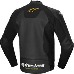 ALPINESTARS Faster v3 Airflow Leather Jacket - Black/White/Yellow Fluo - US 38 / EU 48 3103625-125-48